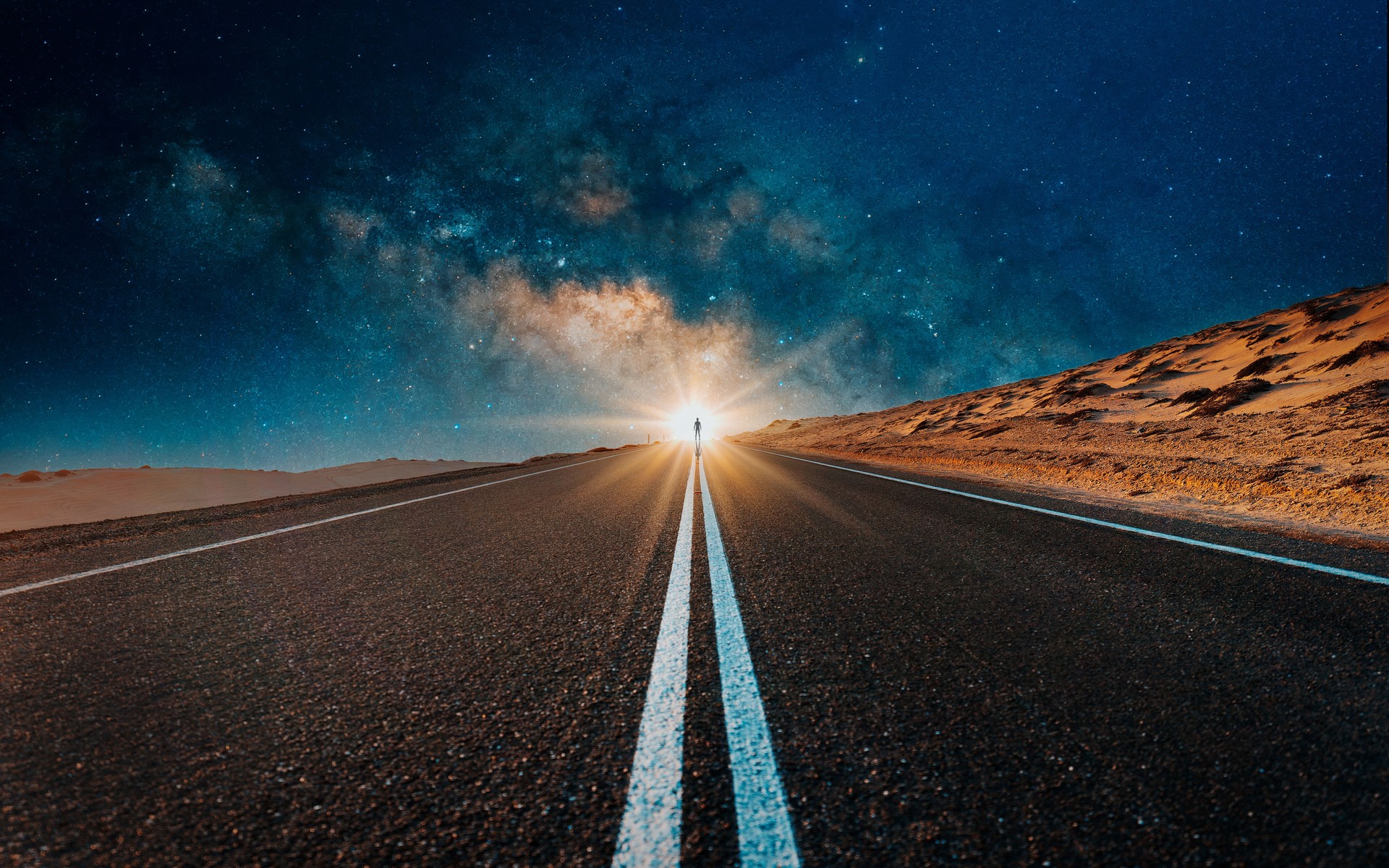 way to the light in the desert